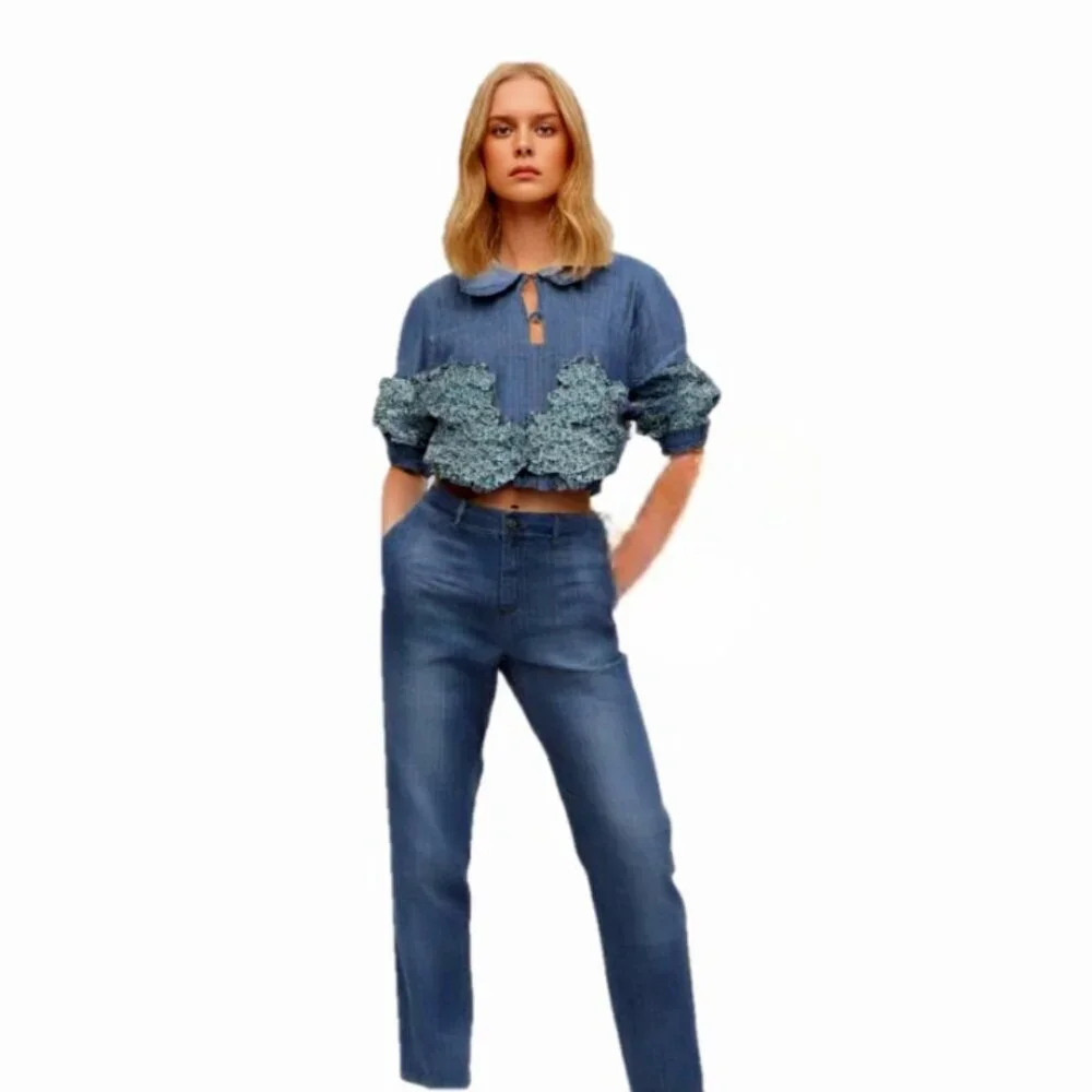 Michael Kors Women’s Straight Leg Blue Jeans, Size 6